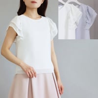 シアージョーゼット ダブルフリルブラウス【JM1437BF】