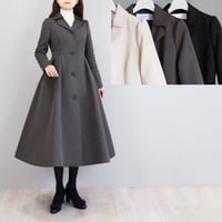 【Elegance】グログランタフタ タックフレアチェスターコート【JM2493BG】