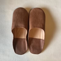 無地バブーシュ　ブラウン　サイズ39