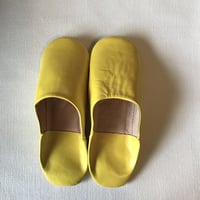 無地バブーシュ　イエロー　サイズ43