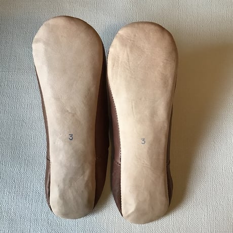 無地バブーシュ　ブラウン　サイズ43