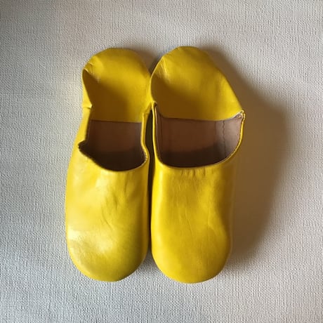 無地バブーシュ　イエロー　サイズ39