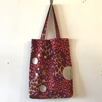 アフリカンバティック　レオパードトートバッグ
