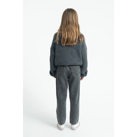 【piupiuchick】 TROUSERS GREY WITH BLACK STRIPES（サイズ4Y～14Y)