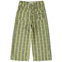 【piupiuchick】 TROUSERS GREEN WITH BLACK FLOWERS（サイズ4Y～10Y）
