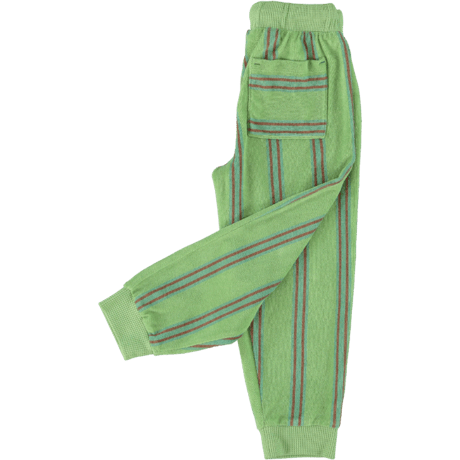 【piupiuchick】 JOGGING PANTS GREEN WITH DOUBLE STRIPES（サイズ4Y～10Y）