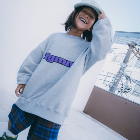 【minnano×frankygrow】 EMBROIDERY LOGO SWEATSHIRT (サイズ0、1、2、3）