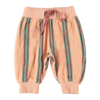 【piupiuchick】 BABY JOGGING PANTS LIGHT PINK  WITH DOUBLE STRIPES（サイズ12M、24M)