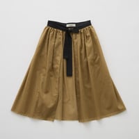 【eLfinFolk】  Cotton Lawn Train Skirt（キャメル/サイズF)