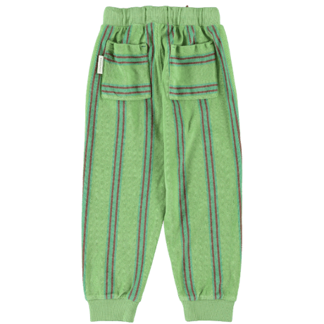 【piupiuchick】 JOGGING PANTS GREEN WITH DOUBLE STRIPES（サイズ4Y～10Y）