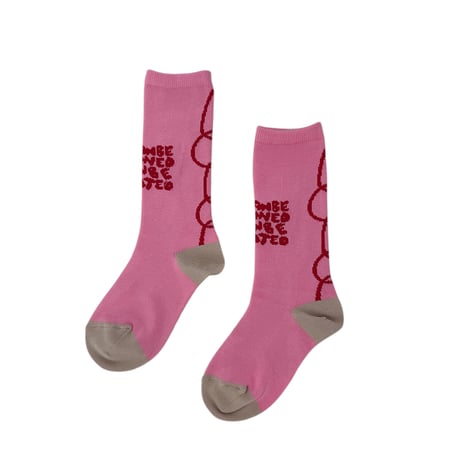 【franky grow】CONVEY THE WORDS SOCKS (PINK)
