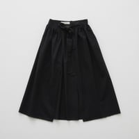 【eLfinFolk】  Cotton Lawn Train Skirt（ブラック/サイズF)
