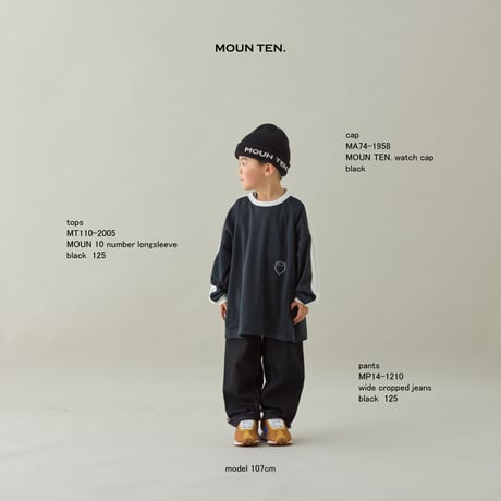 【MOUN TEN.】　MOUN 10 number longsleeve　(サイズ110・125・140）