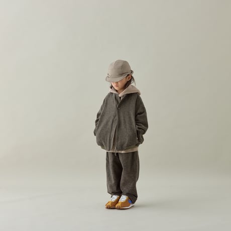 【MOUN TEN.】　cotton tweed zip blouson　(サイズ125・140）