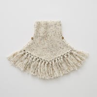 （予約販売）【eLfinFolk】  Nep Yarn Rib Knit Cape（サイズS・M)