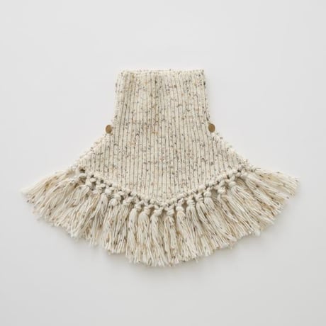 （予約販売）【eLfinFolk】  Nep Yarn Rib Knit Cape（サイズS・M)
