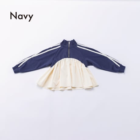 【nunuforme】ハーフジッププルオーバー（サイズM、L、XL)
