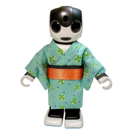 浴衣 レトロりぼん柄 緑色