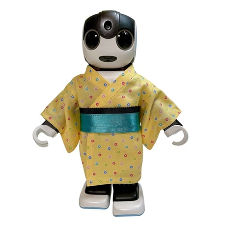 浴衣 レトロ小花柄 黄色