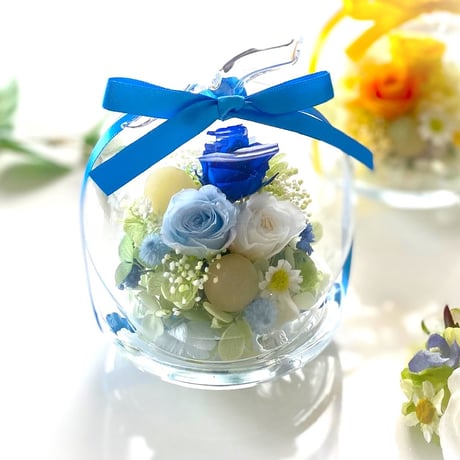 ガラスドーム  アップル お誕生日プレゼント 記念日 母の日 開店開業祝い  結婚記念日 送別 定年 父の日 敬老の日 インテリア ホワイトデー