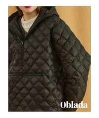 【 OBLADA “ DOWN ANORAK ” / BLACK 】 オブラダ “パッカブルダウンアノラック ” / ブラック