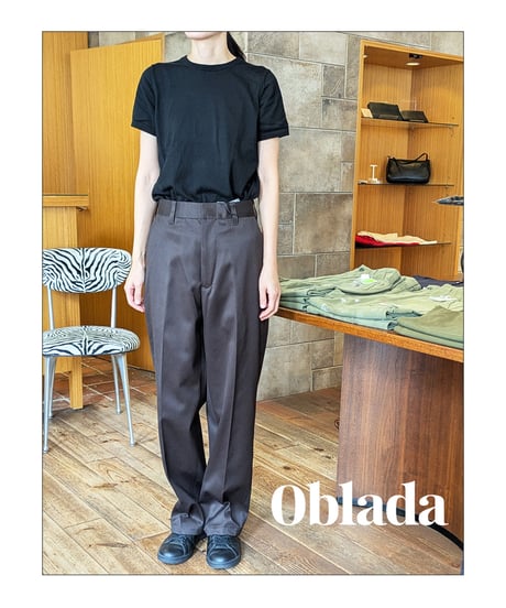 【 OBLADA “STEADY PANTS” /  BROWN 】 オブラダ “ステディパンツ” / ブラウン