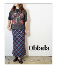 【 OBLADA “CHECK USUAL SKIRT” / BLUE 】 オブラダ “チェックユージュアルスカート” / ブルー