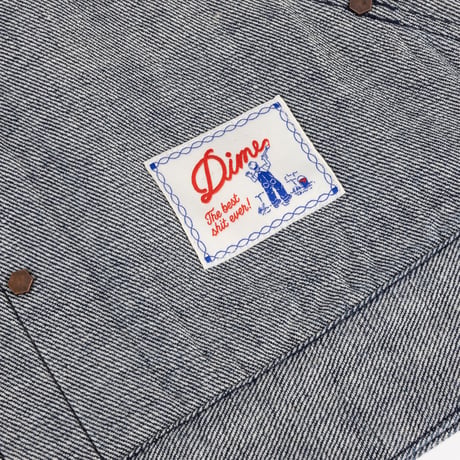 DIME PLEATED DENIM JACKET REVERSED INDIGO
