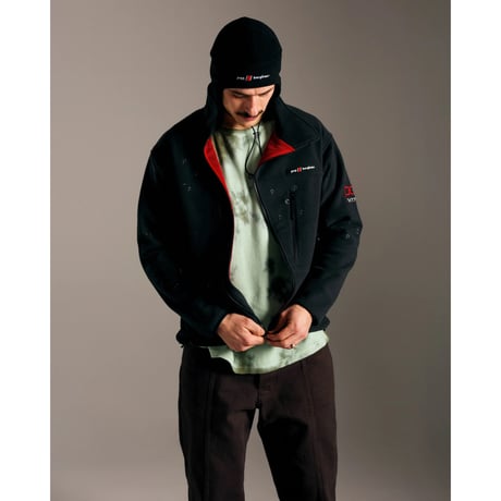 POP TRADING COMPANY BERGHAUS LHOSTE FULLZIP FLEECE JACKET BLACK
