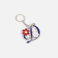 DIME OVERSIZED FLORAL KEYCHAIN SILVER