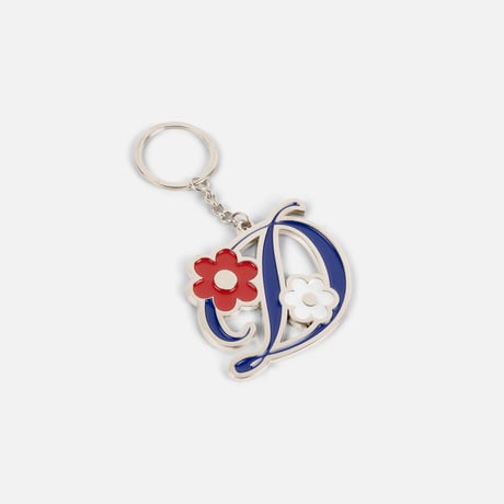 DIME OVERSIZED FLORAL KEYCHAIN SILVER