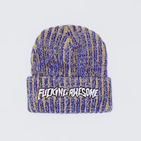 FUCKING AWESOME REFLECTIVE STRIPE BEANIE YELLOW/BLUE