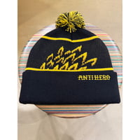 ANTIHERO EAGLE POM BEANIE BLACK/YELLOW