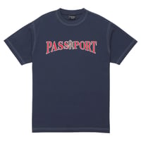 PASS~PORT OFFICIAL CONTRAST TEE WASHED NAVY