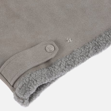 DIME FAUX SUEDE VARSITY JACKET GRAY