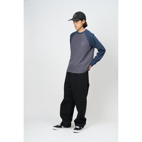 DIASPORA SKATEBOARDS DRY WAFFLE LS TOP NAVY