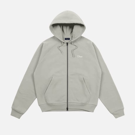 DIME CLASSIC SMALL LOGO ZIP HOODIE IRON