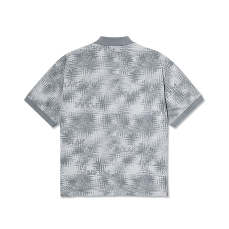 POLAR SKATE CO. SCRIBBLE SURF POLO SHIRT SILVER
