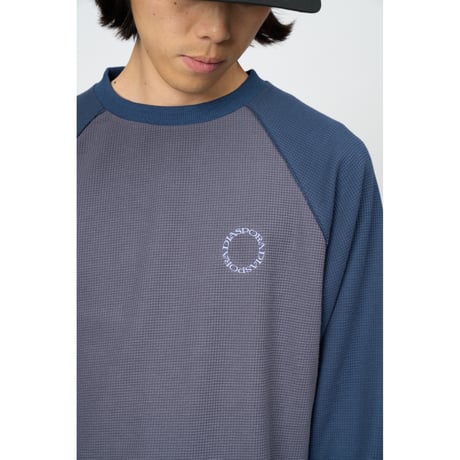 DIASPORA SKATEBOARDS DRY WAFFLE LS TOP NAVY