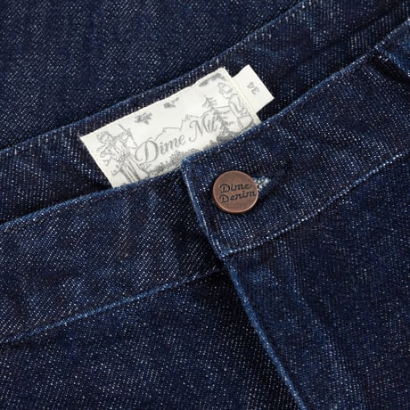 DIME PLEATED BAGGY DENIM SHORTS INDIGO
