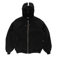 POP TRADING COMPANY HOODED FLIGHT JACKET BLACK