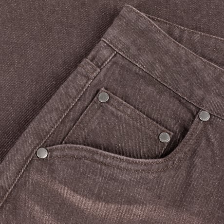 DIME BAGGY DENIM PANTS SANDBLASTED DARK BROWN