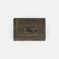 DIME WAXED  VELCRO WALLET OLIVE