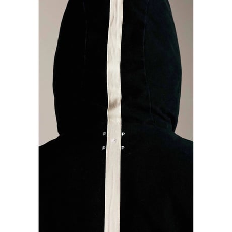 POP TRADING COMPANY HOODED FLIGHT JACKET BLACK
