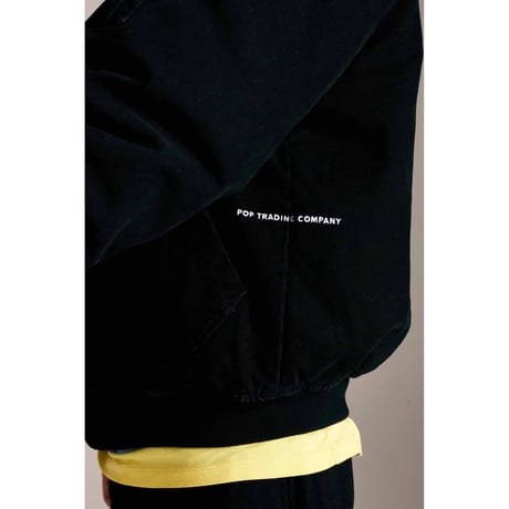 POP TRADING COMPANY HOODED FLIGHT JACKET BLACK