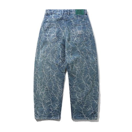 BUTTER GOODS THORN CAMO WIDE CUT DENIM JEANS WSHED INDIGO
