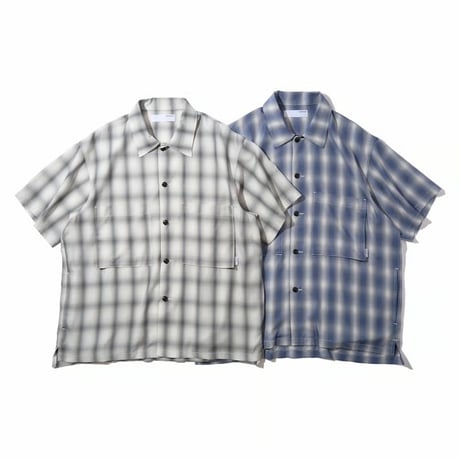 DIASPORA SKATEBOARDS MILL HOMBRE SHIRT BLUE & GREY