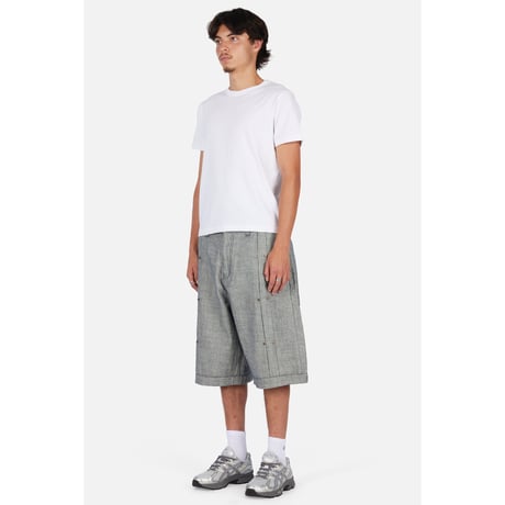 DIME PLEATED BAGGY DENIM SHORTS REVERSED INDIGO