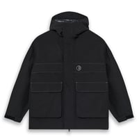 POLAR SKATE.CO CARGO SHELL JACKET  BLACK/SILVER