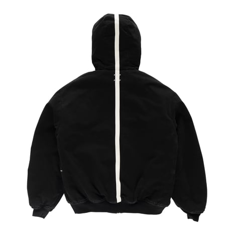 POP TRADING COMPANY HOODED FLIGHT JACKET BLACK